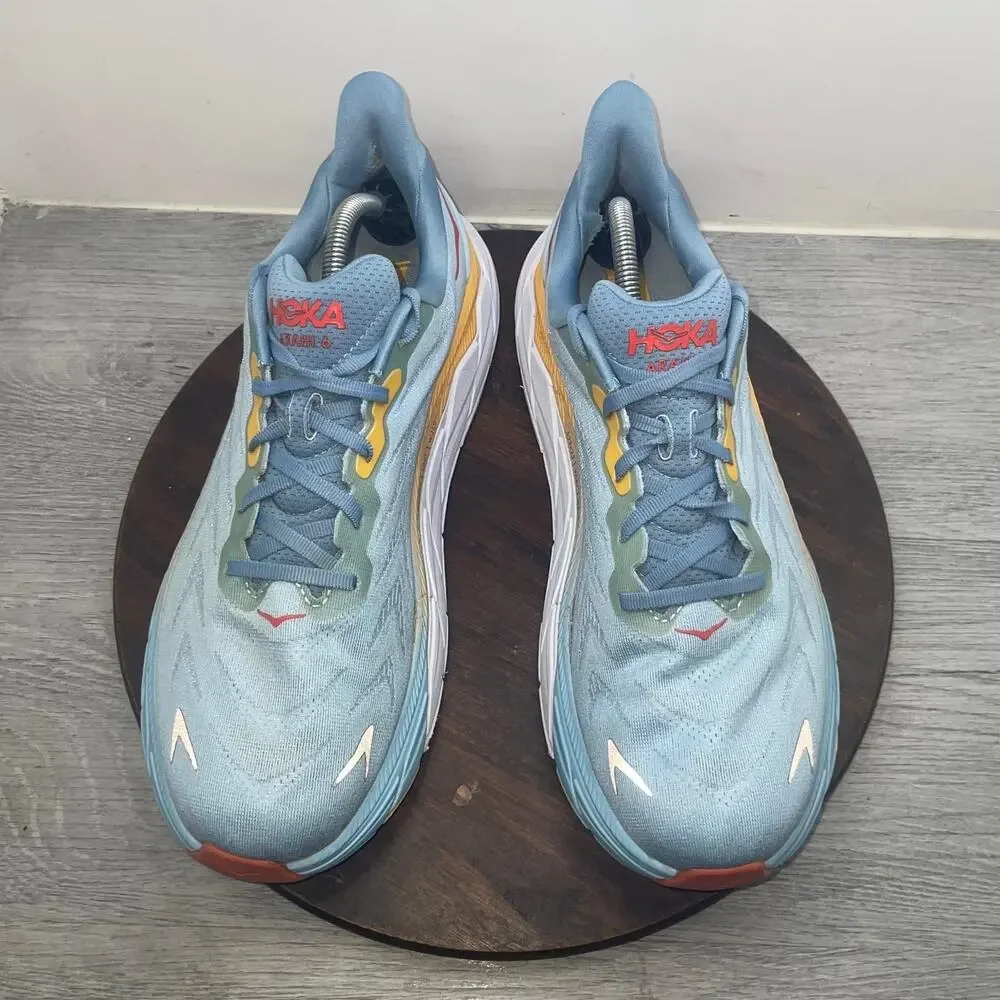 Hoka Arahi 6 Men’s Size 11 2E Wide Running Shoes Scuba Blue Yellow 1123196 SSMS